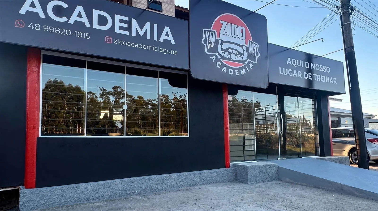 Fachada da Zico Academia - Unidade Laguna